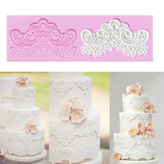 Moule Dentelle Fleur En Silicone Pour Pate A Sucre Gateau Decoration Cdiscount Maison