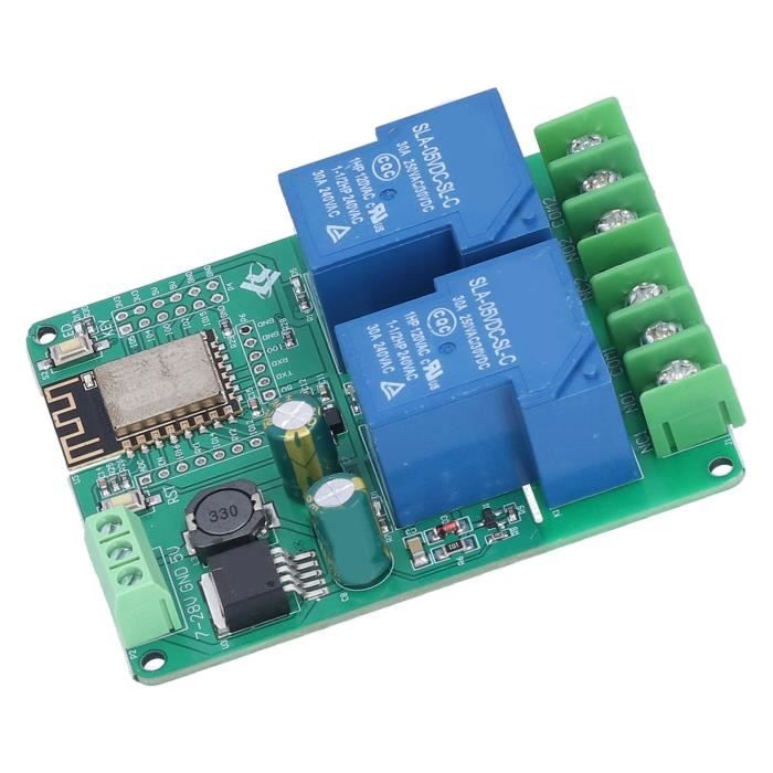 Module Relais 4 Canaux 30A Avec ESP32 - Contrôle WiFi/Bluetooth, DC7-28V/5V - Pour Domotique, Arduino