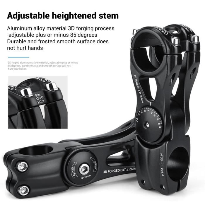 ANCLLO Potence De Vélo Réglable ± 60 Degrés 25,4 Mm Réglable