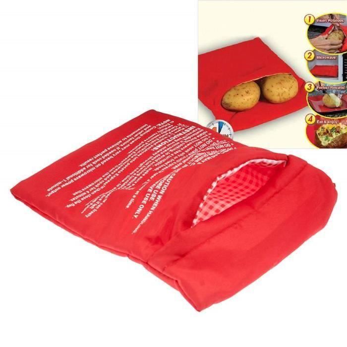 4 Sacs De Cuisson Micro-ondes Pour Pommes De Terre - Lavables, Réutilisables, 25x22 Cm, Polyester