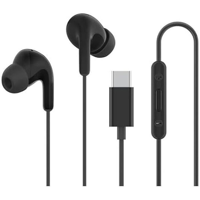 Écouteurs Type-C - XIAOMI - Noir - Microphone HD - Suppression du bruit - Confort ergonomique