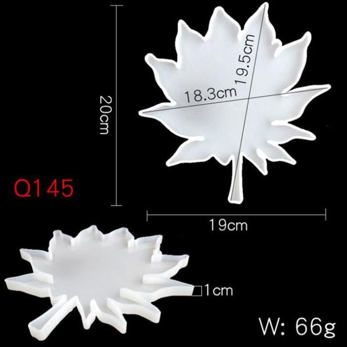 Moules à Résine Weigudoc Forme Feuille - 3 Pièces Pour DIY Déco