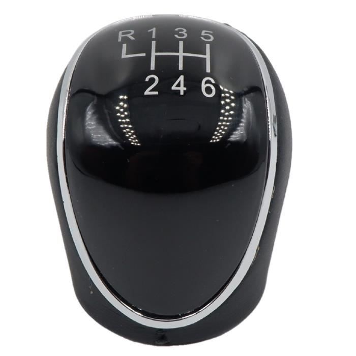 Pommeau Levier Vitesse Clio 4 2012-2020 - Cuir PU, Chrome, 5/6 Vitesses, Remplacement