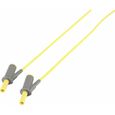 Cordon de mesure de sécurité[Banane mâle 4 mm -Banane mâle 4 mm ] Ultra flexibles 5 m jaune MSB-501 10 A-1