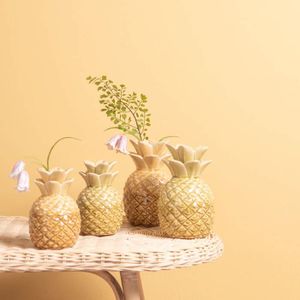 Vase Vintage En Forme D'ananas Coloré - Céramique Décorative Occasion