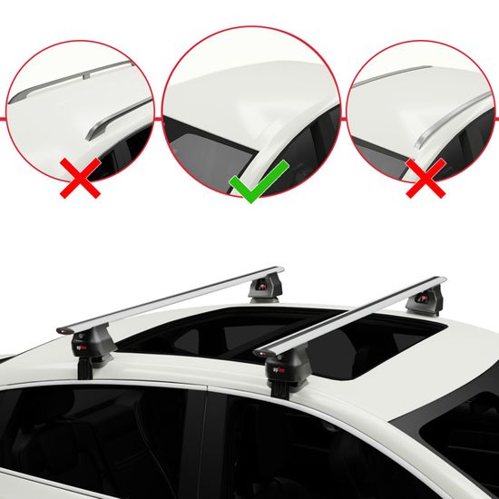 Barres De Toit ACE-2 Gris Pour Peugeot 5008 (2017-2024) - Charge Max 75 Kg, Montage Facile, Anodisées