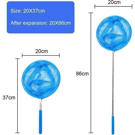 Épuisette Piscine Avec Manche Télescopique Longueur De 1.20-1,90 M