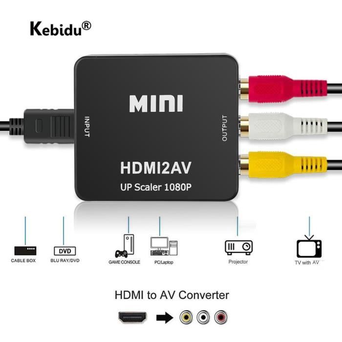 HDMI à AV Adaptateur - HDMI à VGA-Black - convertisseur HDMI vers