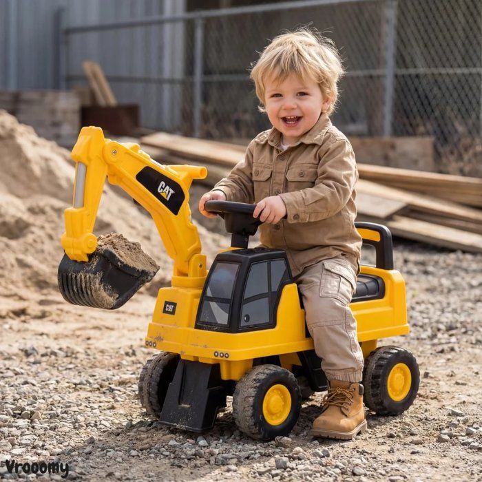 Excavatrice Hydraulique Jouet Excavatateur Télécommandé Pour Enfants - Pelle Métallique, Rotation 680°, Lumières Et Sons - Temps De Jeu 60 Min - 3 Ans Et Plus
