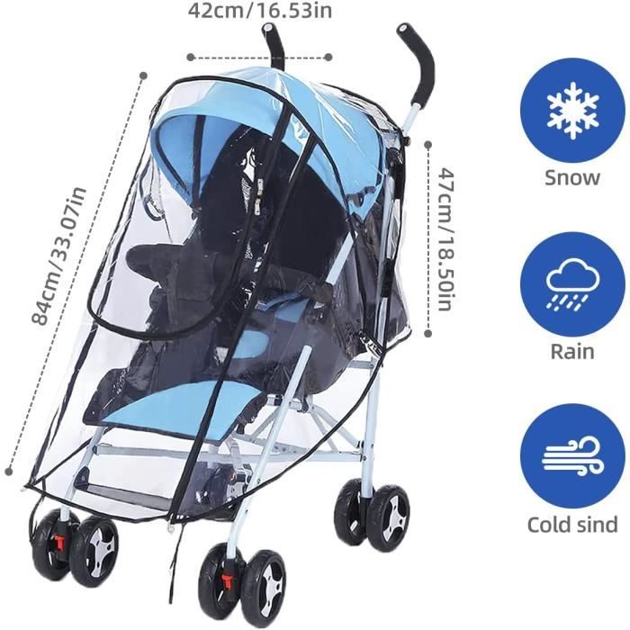 Habillage Pluie Universel Poussette Transparente Housse de Pluie Étanche et  Durable, Protection Pluie et Vent - Cdiscount Puériculture & Eveil bébé