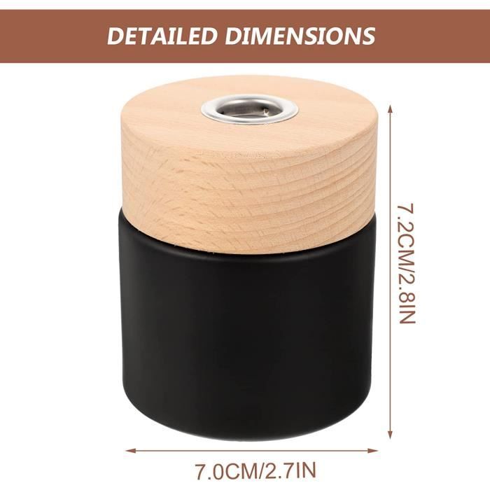 2 Bouteilles Diffuseur Verre Noir Mat 100 Ml + 12 Bâtonnets - Parfum D'ambiance & Aromathérapie DIY