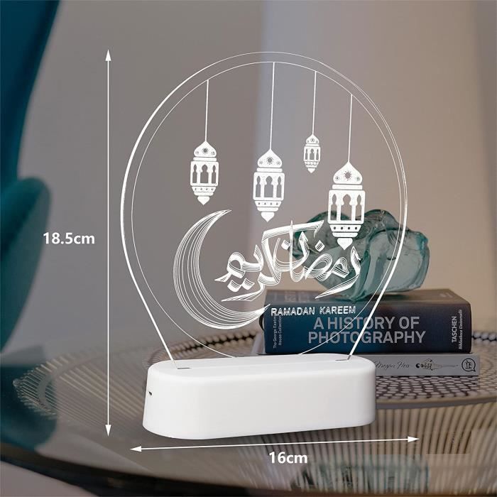 Ramadan Mubarak Lampe, Led Décoratives Ramadan Moubarak, Ramadan 3D  Veilleuse Mubarak Islam Avec Télécommande, Décoration De [B2794] -  Cdiscount Puériculture & Eveil bébé