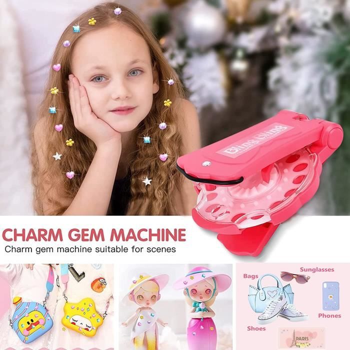Hair Bedazzler – Machine à Strass Pour Cheveux Avec 24 Gemmes – Kit Coiffure Créatif Pour Filles – Dès 5 Ans