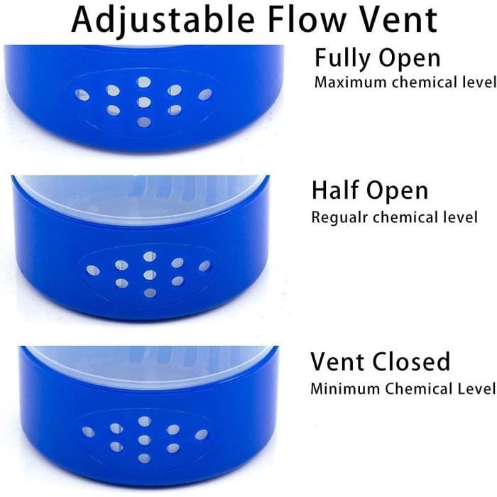 Towviy 2PCS Diffuseur De Chlore Flottant Pour Piscine - Distributeur Chimique Réglable Et Robuste