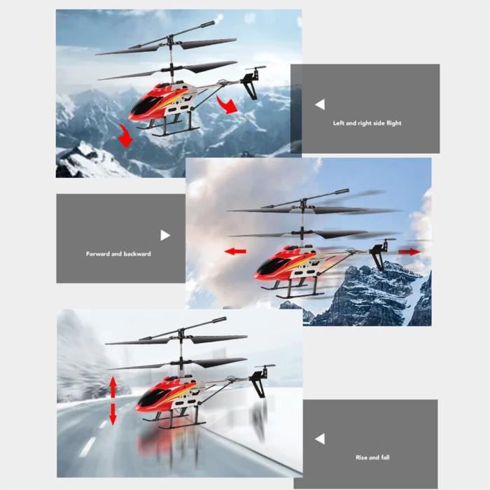 Drone Avion Télécommandé 2 Canaux Avec LED, Gyroscope, Résistant Aux Chocs - Batterie Rechargeable - Pour Intérieur/extérieur - Idéal Dès 8 Ans