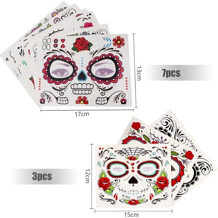 Tatouages Temporaires Halloween – Kit 20 Feuilles (10 Araignées + 10 Cicatrices Sanglantes), Effet Réaliste Zombie Effrayant Pour Fêtes & Cosplay