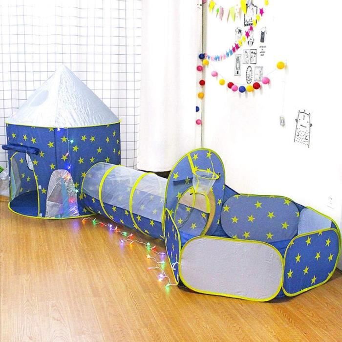 Tente Enfant Intérieur avec Tapis Épais, Tente de Jeux pour Garçons
