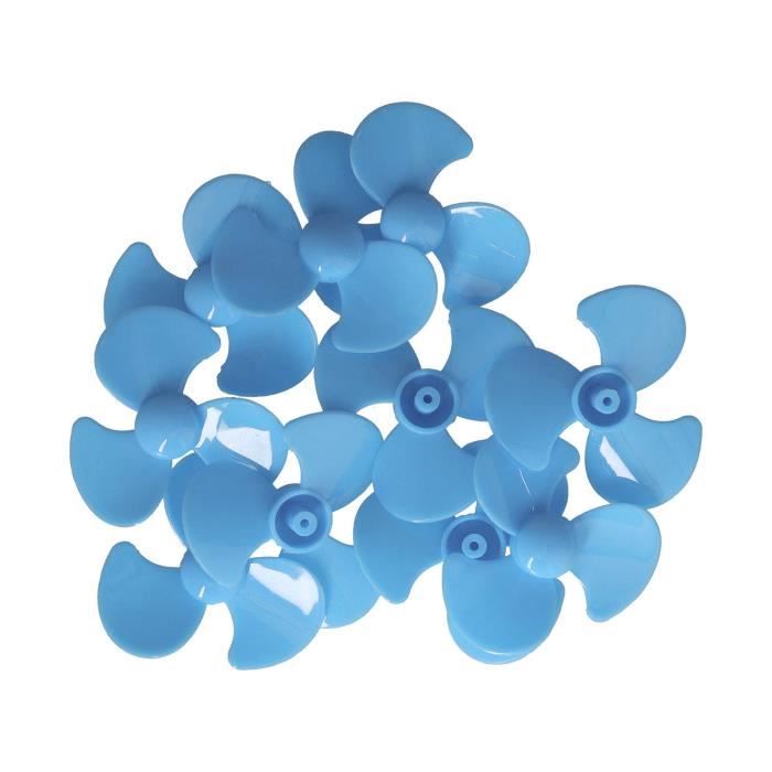 Dilwe hélice tournante 10 pièces 50mm 3 lames hélice ABS tournant hélices remplacement bricolage