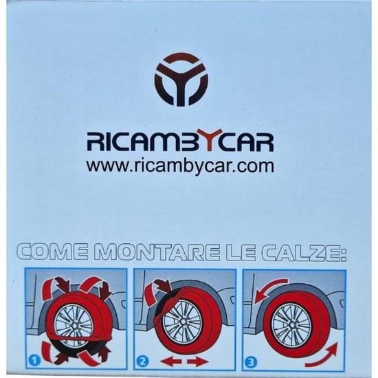 LEIVESTE - Chaussettes De Neige Hoologuées Italie EN 16662-1 2020 2 Chaînes à Neige