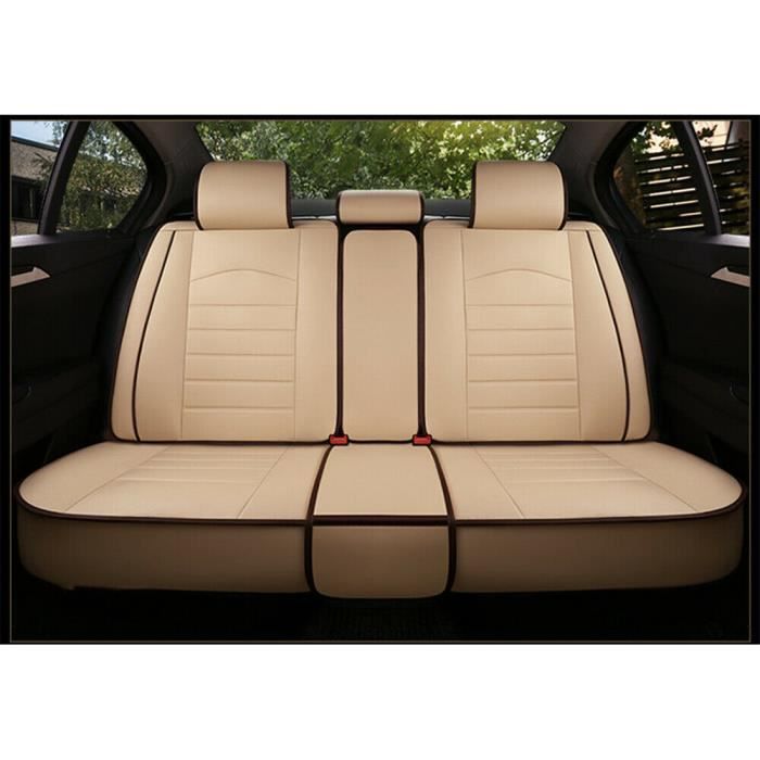 BMW SKODA HOUSSES De Siège Voiture En Cuir Simili Beige ave Bord Marron  Deluxe EUR 87,35 - PicClick FR