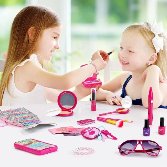 Maquillage Enfant Jouet Filles, 43 PCS Lavable Malette Maquillage Valise  Beauté Jouet pour Enfant,Cadeau de Pâques - Cdiscount Jeux - Jouets