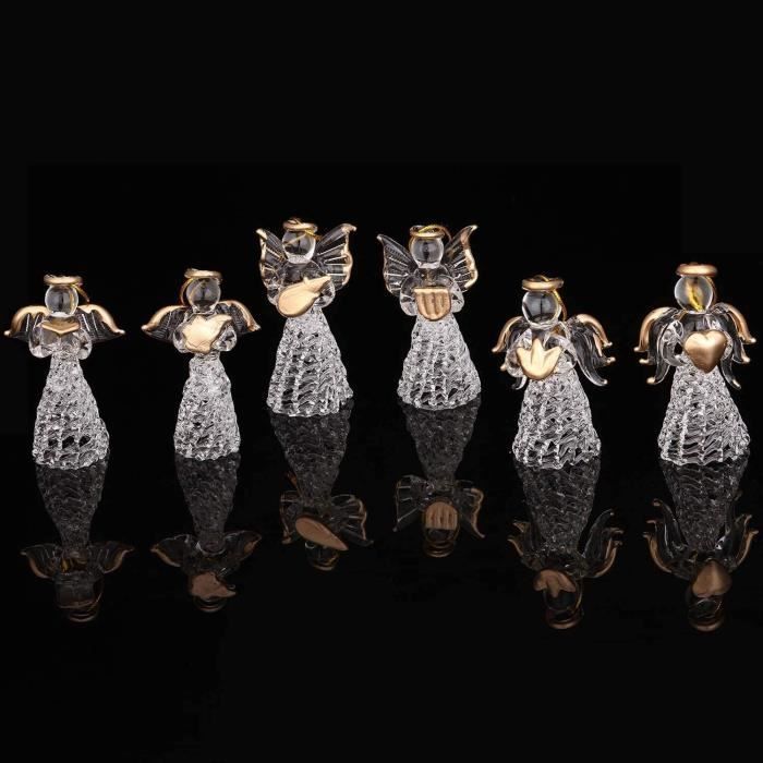 12 Pendants D'ange Transparents Pour Sapin De Noël - Décorations Légères Suspendues - Lot De 12 Pièces