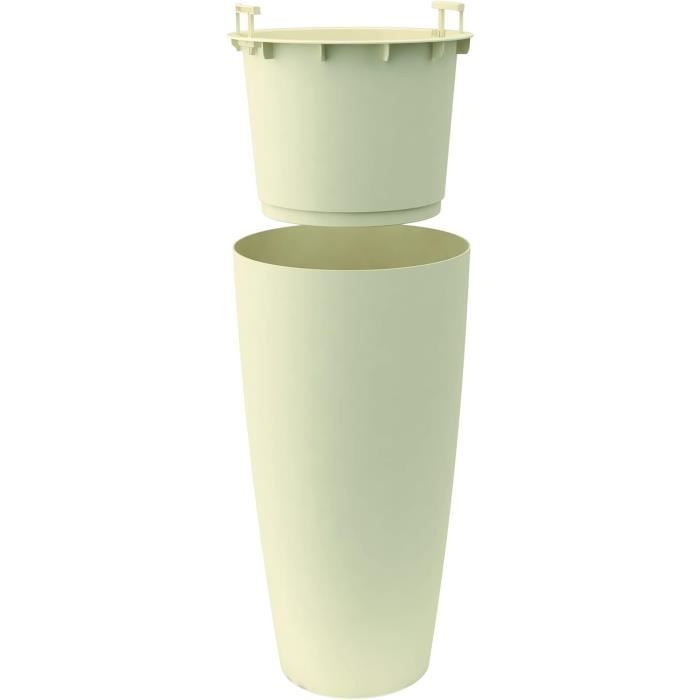 Long Pot De Fleurs L Vase Blanc 80 Cm Pour Intérieur Et Extérieur