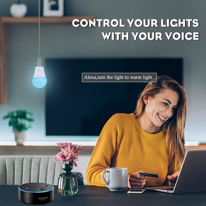 Ampoule Connectée , Ampoule Led Intelligente Compatible Avec Alexa Et  Google Home, E27 2700K-6500K Ampoule Dimmable Multicolo[X9] - Cdiscount  Bricolage