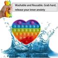 Push pop it Fidget,Jouets autisme Besoins spéciaux Anti-Stress,(En forme de coeur),multicolore-3