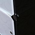 Armoire Penderie Modulable en Plastique 20 Cubes - OUTAD - Noir - 183x47x147cm-3