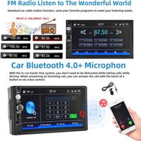 Autoradio 2 Din 7 Pouces Avec CarPlay/Android Auto Sans Fil - écran Tactile HD, Bluetooth, Caméra Recul