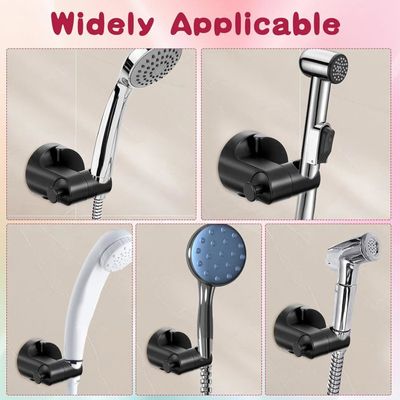 Support de douche, support de pommeau de douche à ventouse puissante remplaçable à la main, support de ventouse mural amovible, plastique ABS Support de douche, support de pommeau de douche à ventouse puissante remplaçable à la main, support de ventouse mural amovible, plastique ABS