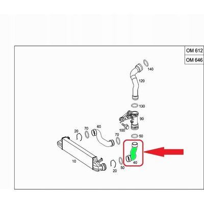 LLS-GERMANY - Tuyau D'admission Turbo Pour Mercedes Classe C (W203, CL203, S203) - Compatible C 200/220/270 CDi - Qualité OEM