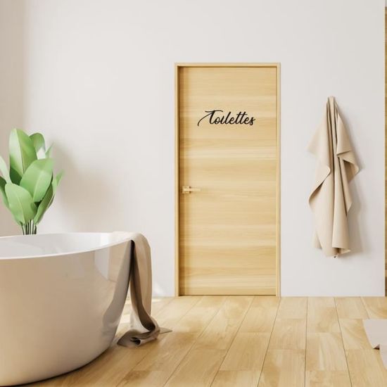 Sticker Trompe-l'œil 3D Pour Porte De Toilettes - Motif Cheval Blanc - 77 X 200 Cm - PVC Lavable - Autocollant Facile à Poser - 6