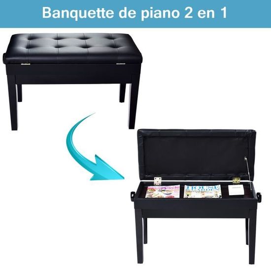 Tabouret Banquette Banc De Piano Hauteur Reglable 45 54cm En