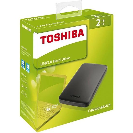 Toshiba Canvio Disque Dur Externe portable 2 Tera USB 3.2