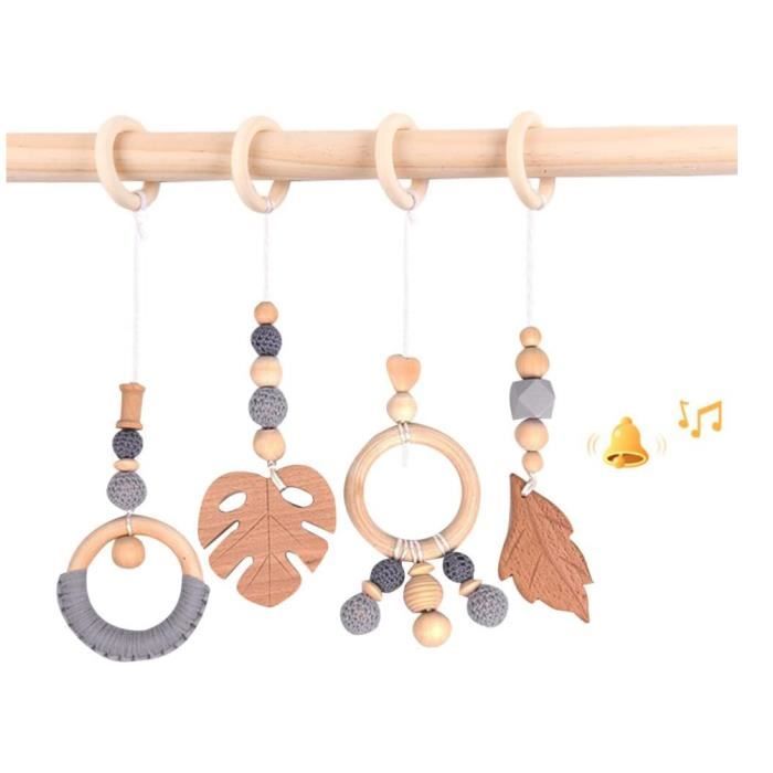 Jouets de Poussette, 4PCS suspendus pour bébé. Hochets et peluches à accrocher, adaptés aux 0-12 mois garçons et filles. Ca - 4 Pack - Puériculture & Eveil bébé