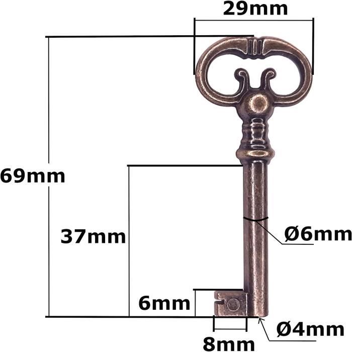 Ancienne Clé De Serrure Française – N° C2, En Fer Forgé, Déco Maison