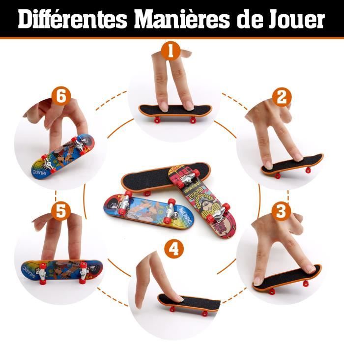 Mini Skateboard à Doigts – En Bois D'érable 5 Couches, Fingerboard Professionnel (avec Ou Sans Roulements)