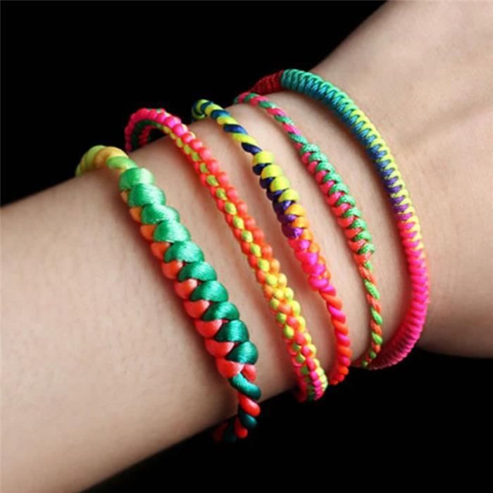 Fil de nylon élastique Arc-en-ciel bobines de cordon cordon en nylon  multicolore pour bracelet collier couleur mixtes 100 m