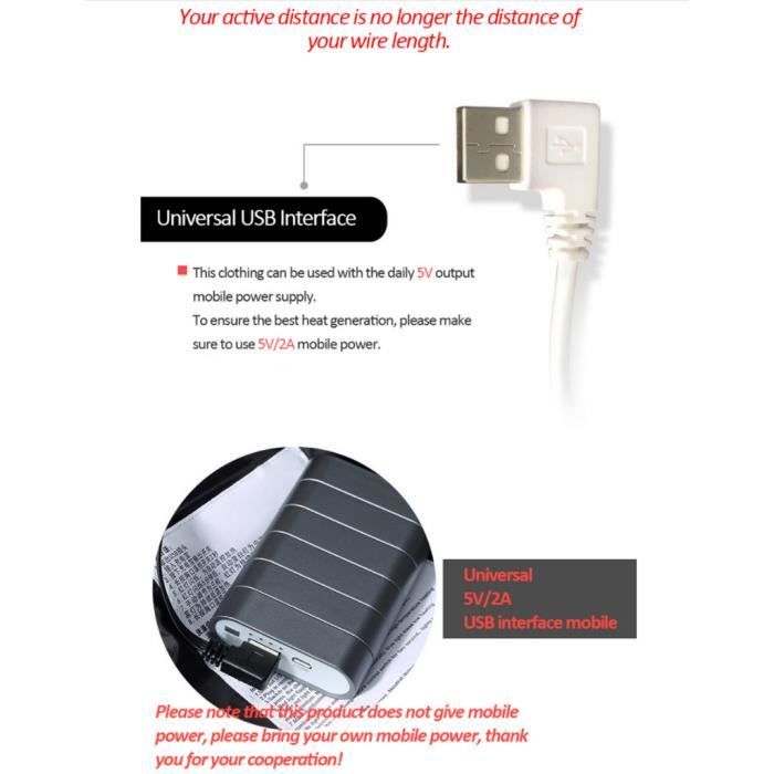 Veste chauffante électrique USB - Noir – Nixture