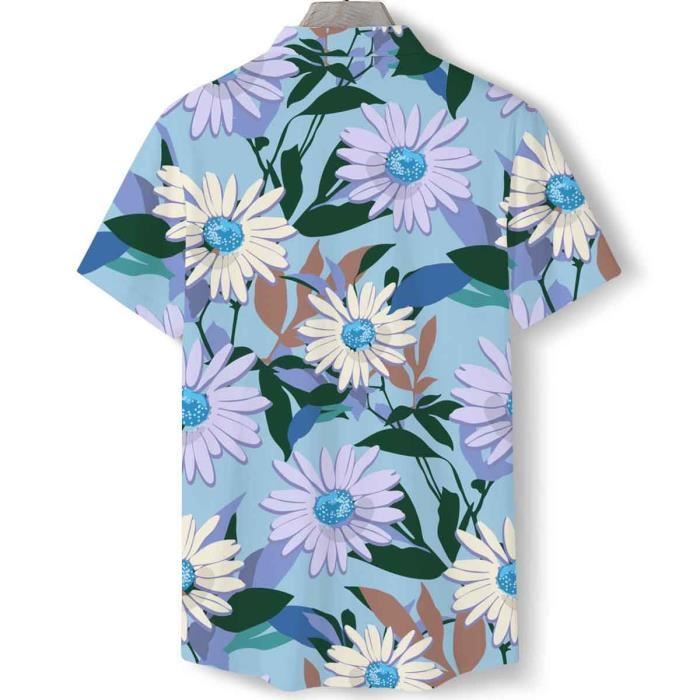 Chemise Huk Fishing Homme 3XL Grise - Manches Courtes, Imprimé Poisson, Légère