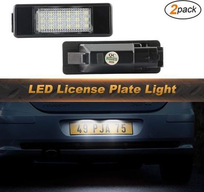 Éclairage De Plaque De Planificateur D'Immatriculation LED, Lampe De 12V, Pour KIT 106, 1007, 207CC, 307, 308, 3008, 406, 508, Pour Cristaux, C2, C3, C5, C6, C8, 2 Pièces