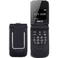 Mini LONG-CZ J9 Flip Mobile Phone 0.66 " Plus petit téléphone portable Bluetooth Numéroteur FM Voix magique mains libres(Noir)-0