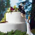 FIGURINE DECOR DE GATEAU,as show--Décoration de gâteau de mariage en résine, figurine de marié mariée, vente WXV-0