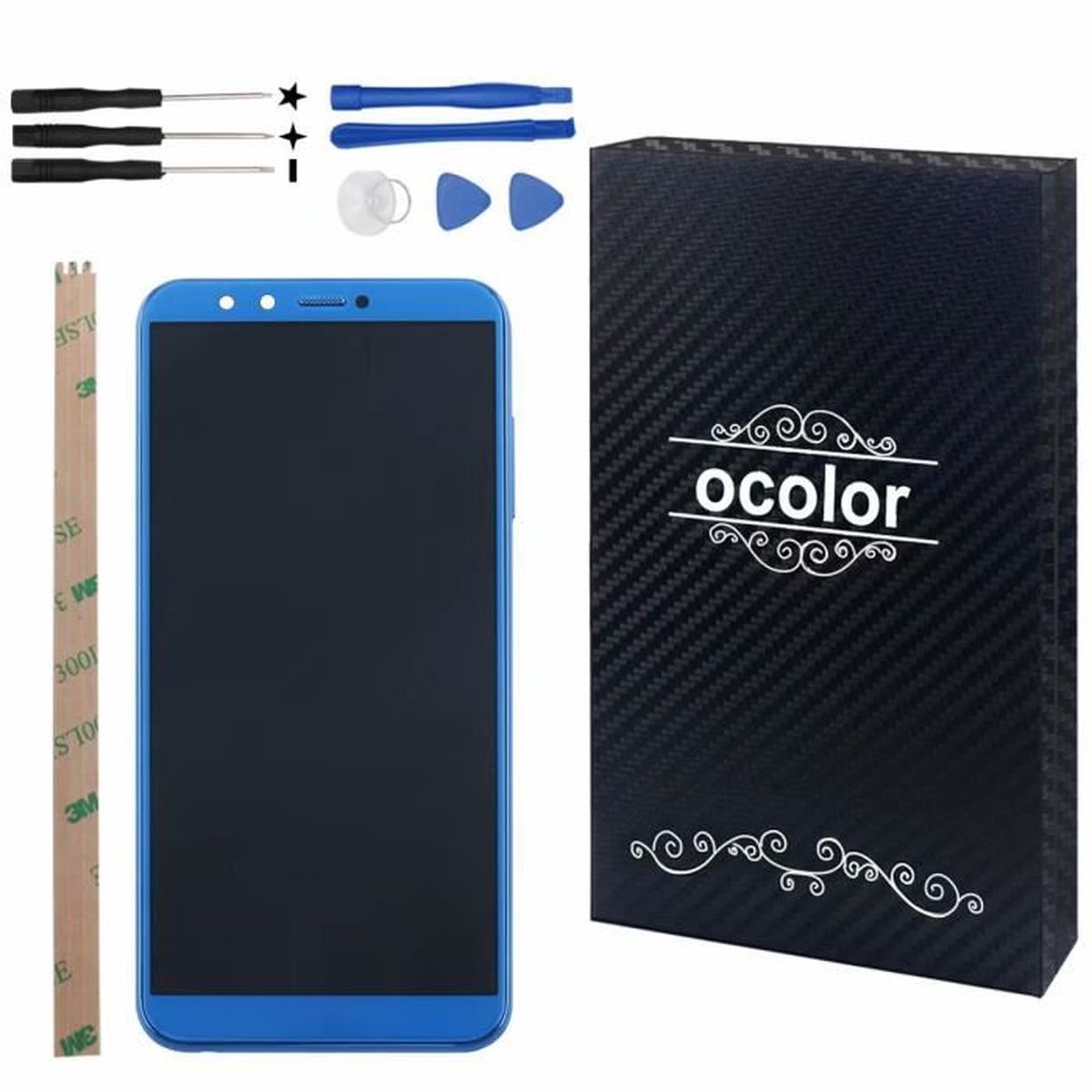 Kit Écran Complet Pour Huawei Honor 6C Pro - Vitre Tactile + LCD 5.2", Bleu, Outils Inclus