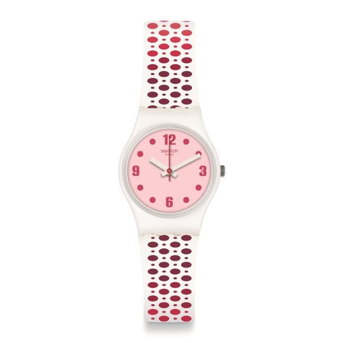 Montre Swatch LW163 24mm pour femme blanche avec pavé de silicone et pavé  de pois roses , - Achat/vente montre - Cdiscount