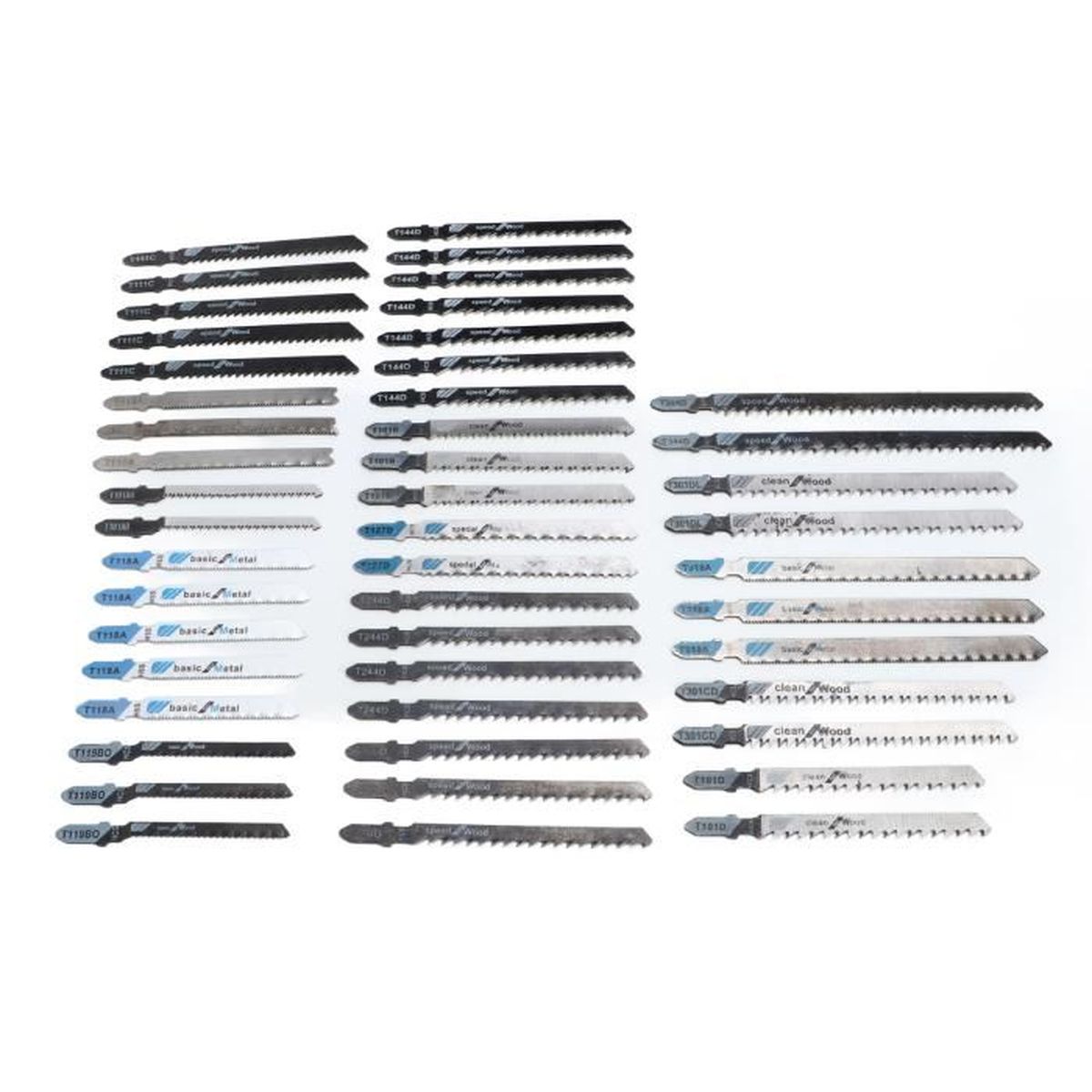 34 Lames De Scie Sauteuse Assorties - Pour Bois, Métal, Plastique