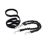 BRAND Laisse double pour chien ou animal domestique - Matière élastique réfléchissante - Absorption des chocs à 360 ° - Sans nœuds