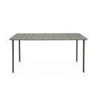 SWEEEK Table de jardin métal 6-8 places. kaki. Amelia. 160x90xH72.5cm